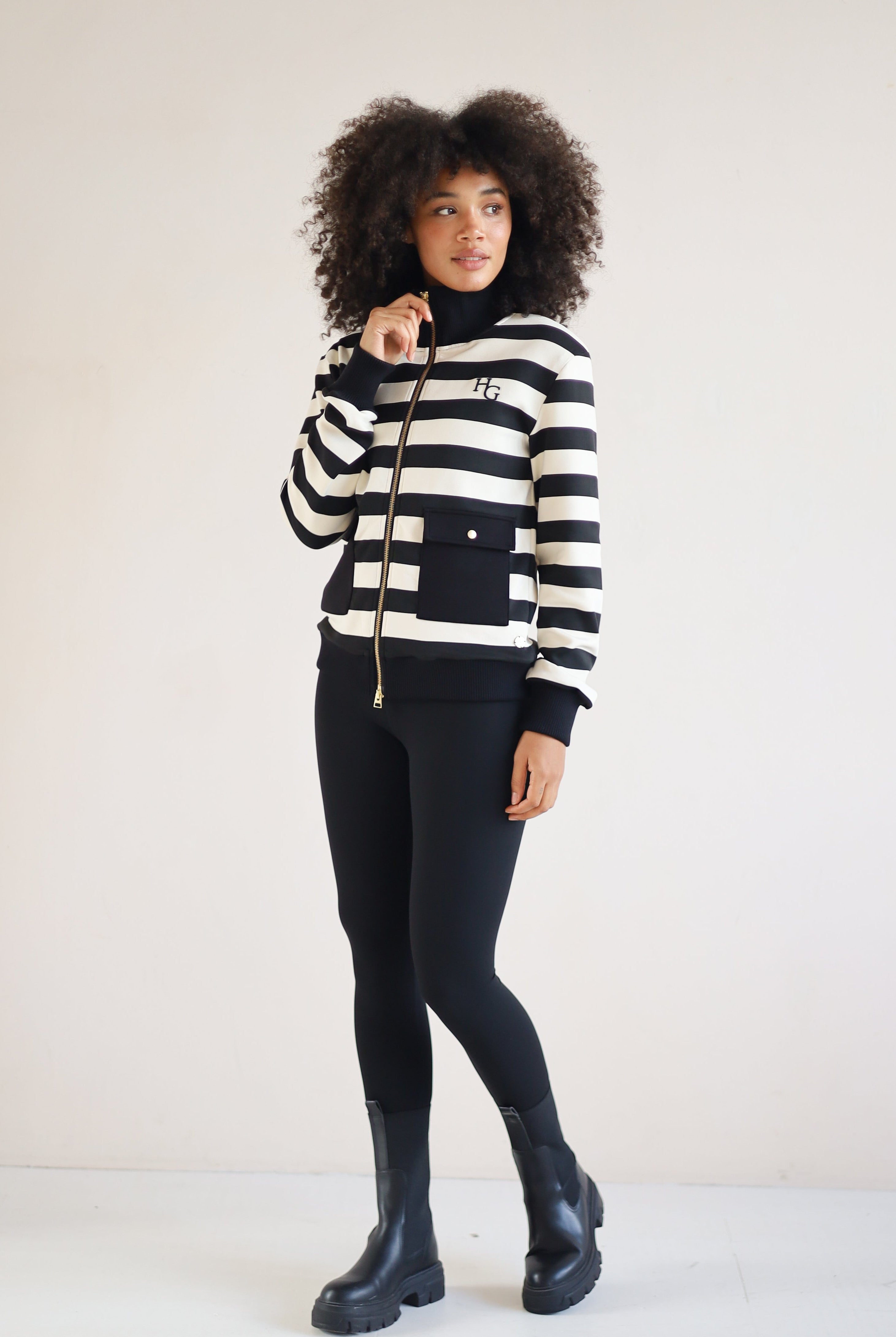 Black and white stripe cardigan from house of gravity
