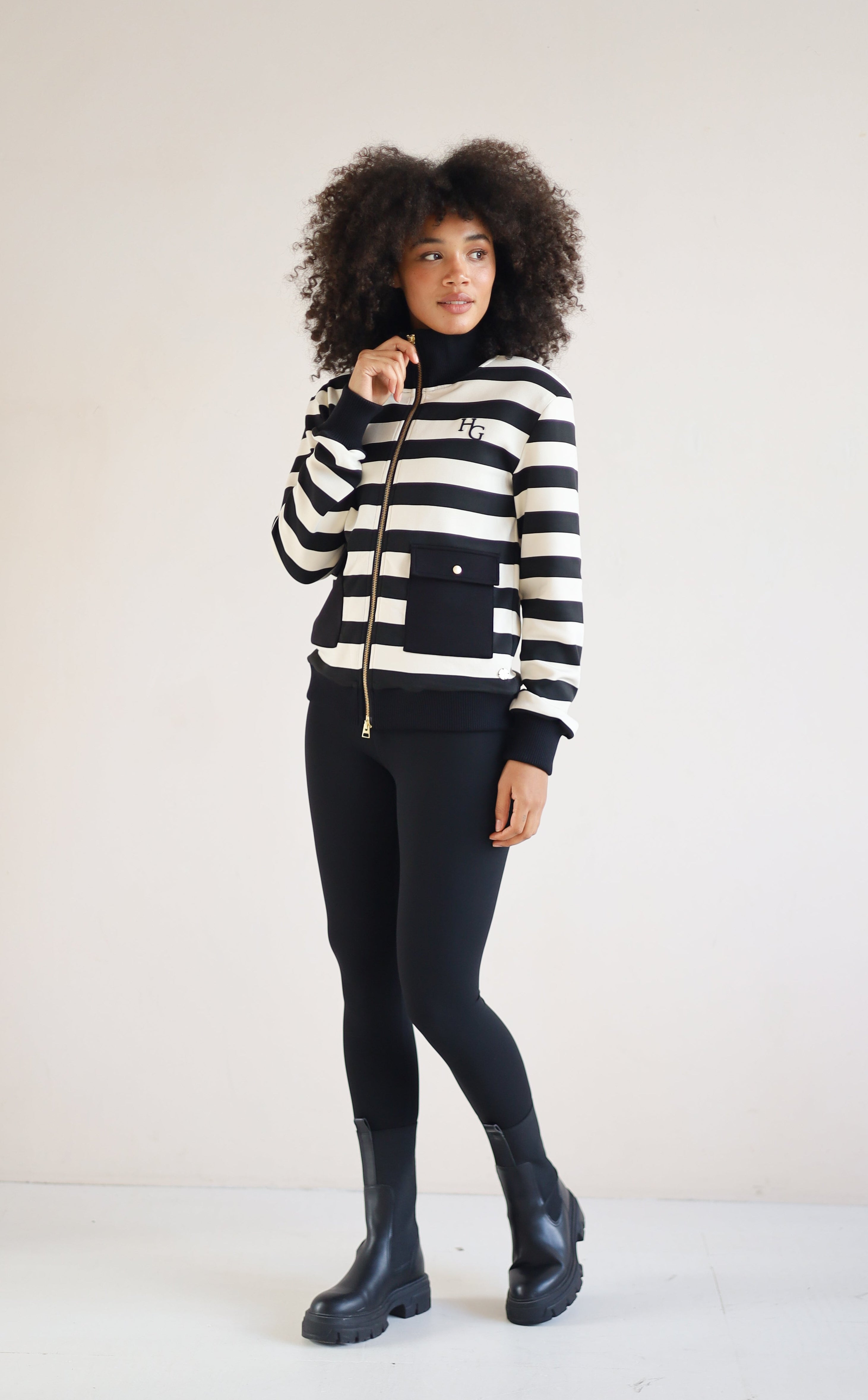 Black and white stripe cardigan from house of gravity
