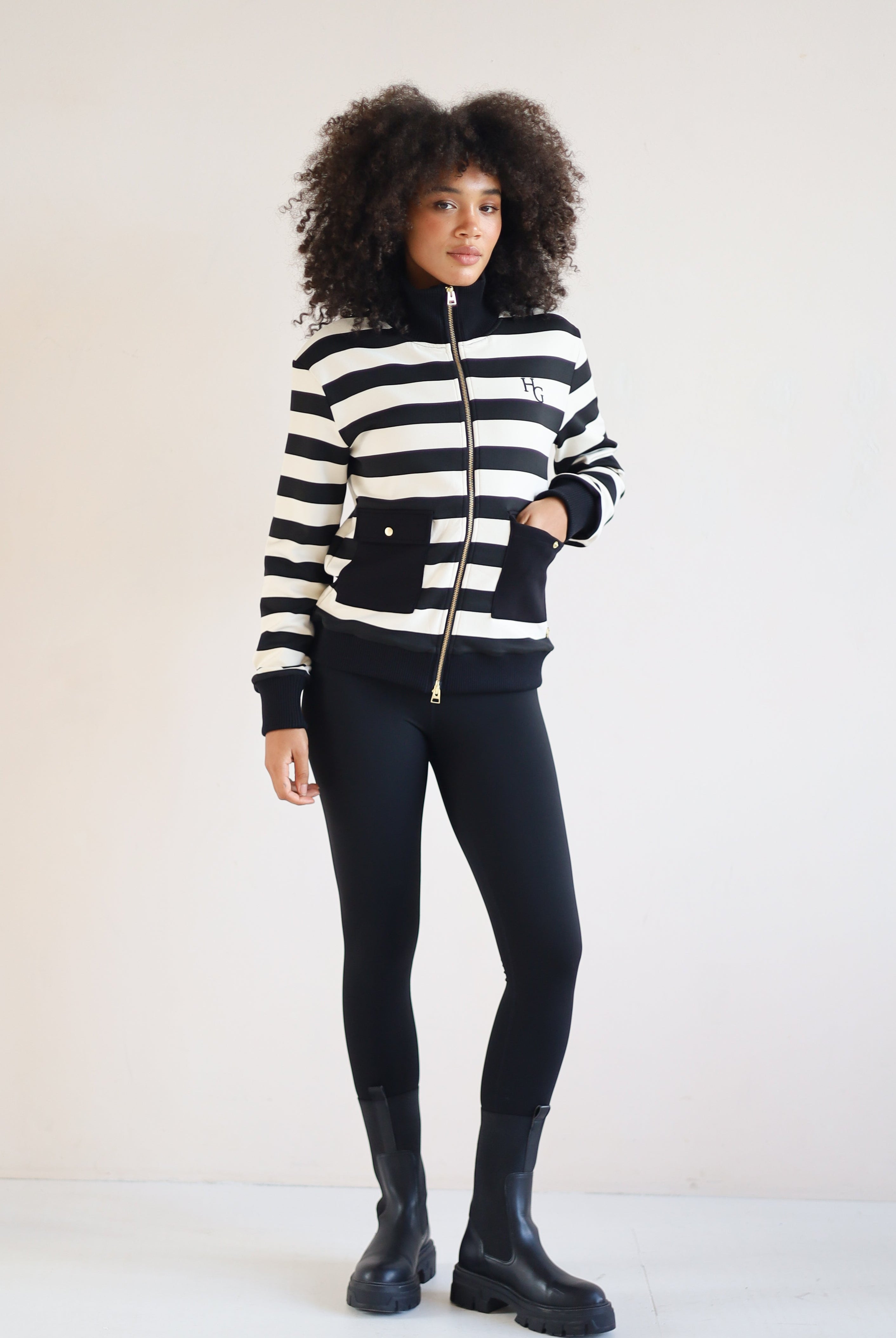 Black and white stripe cardigan from house of gravity