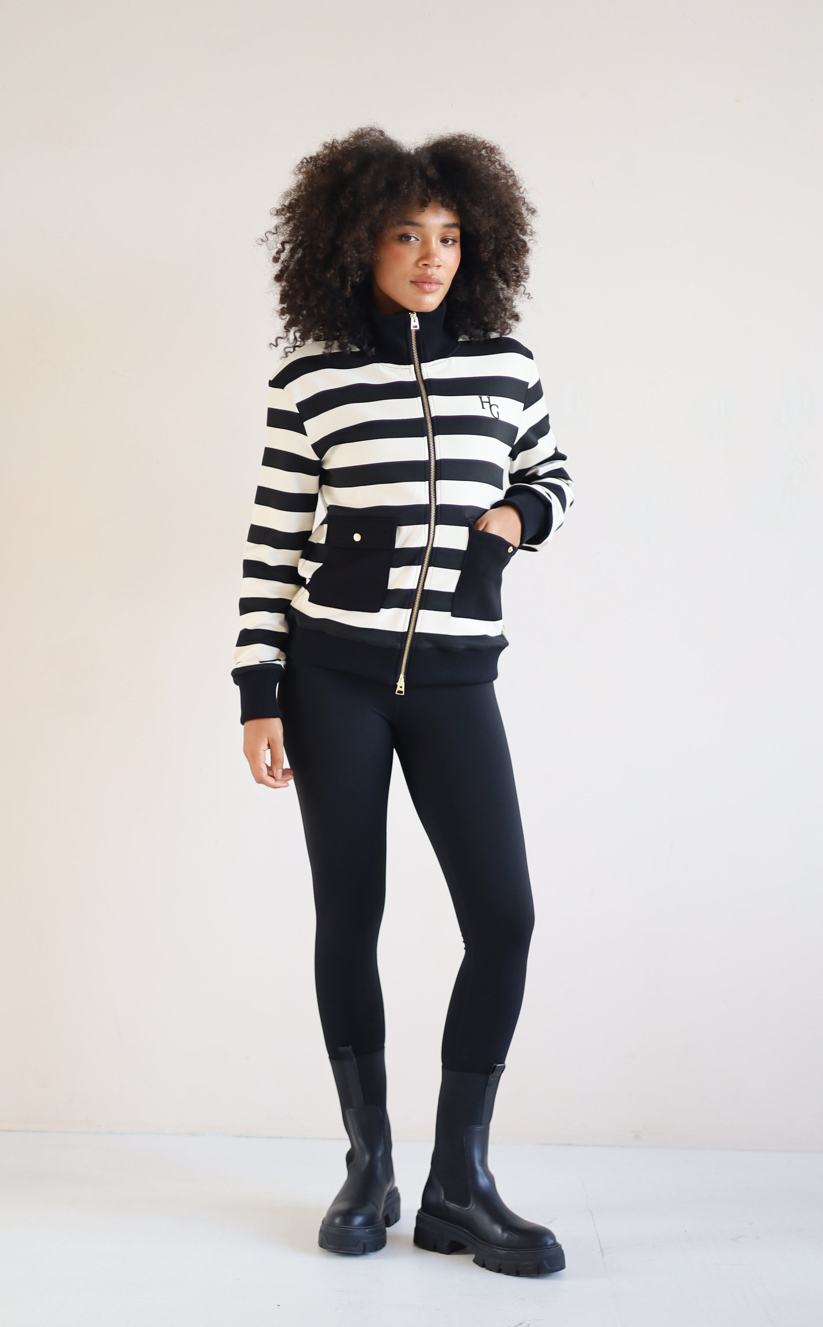 Black and white stripe cardigan from house of gravity