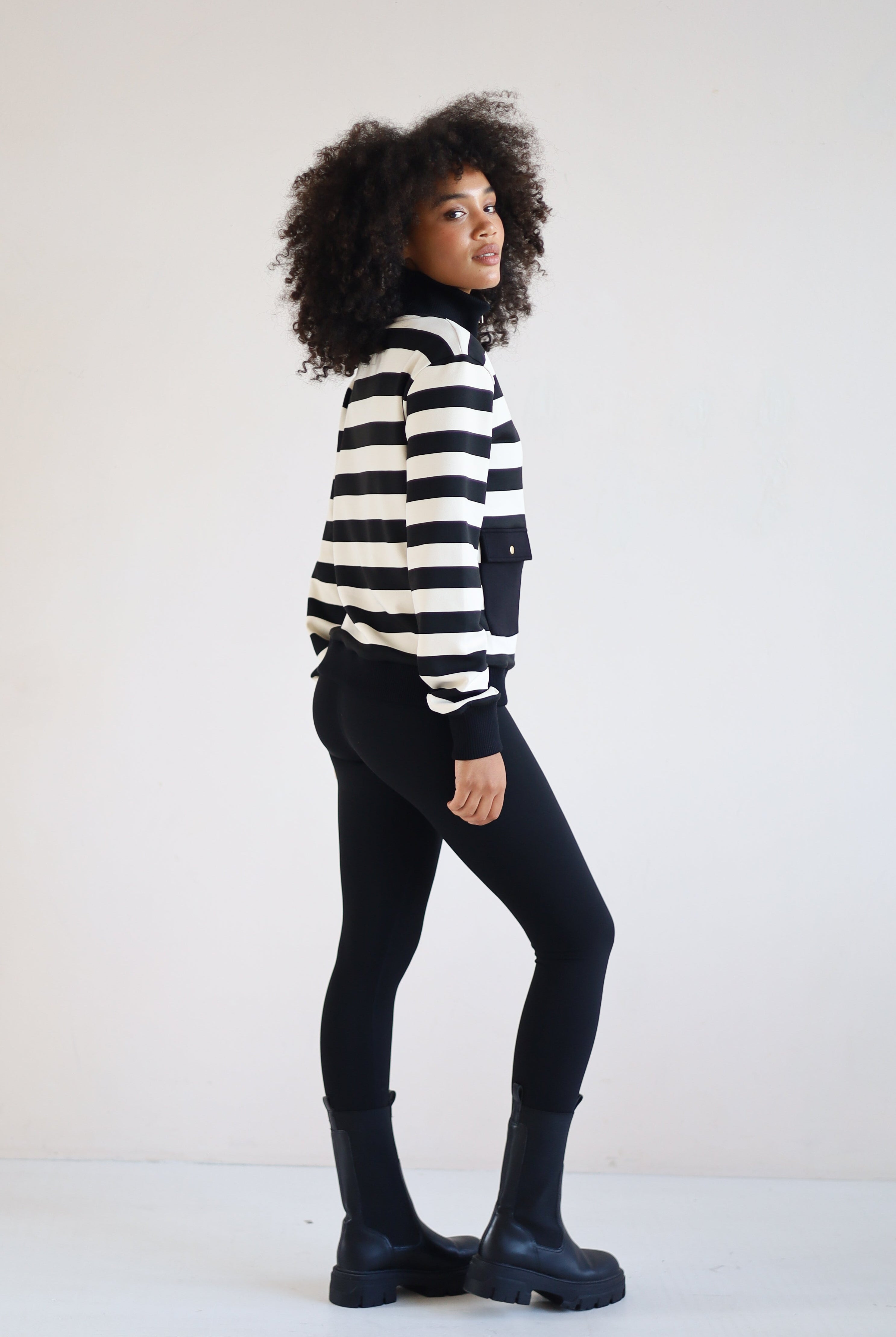 Black and white stripe cardigan from house of gravity