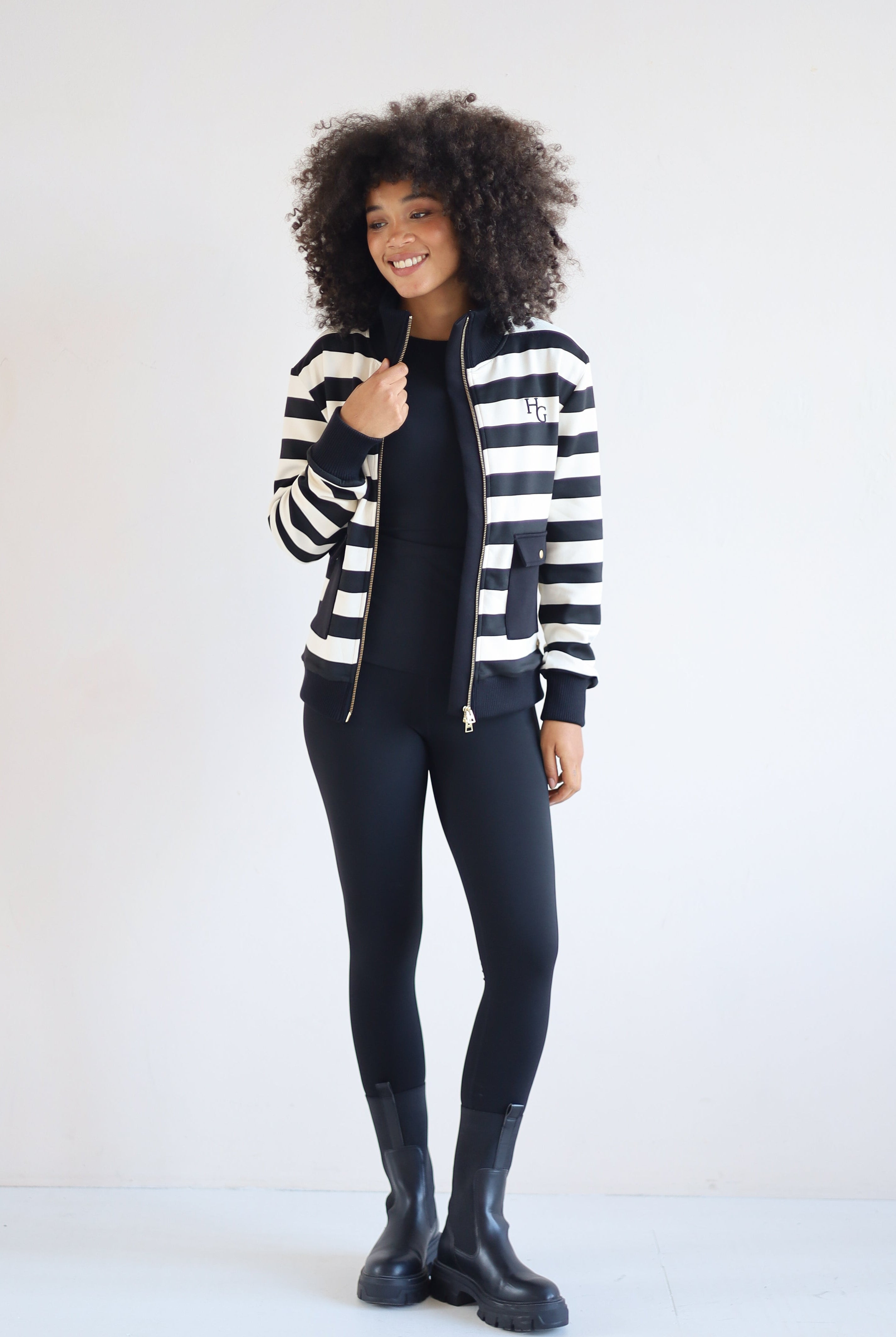 Black and white stripe cardigan from house of gravity