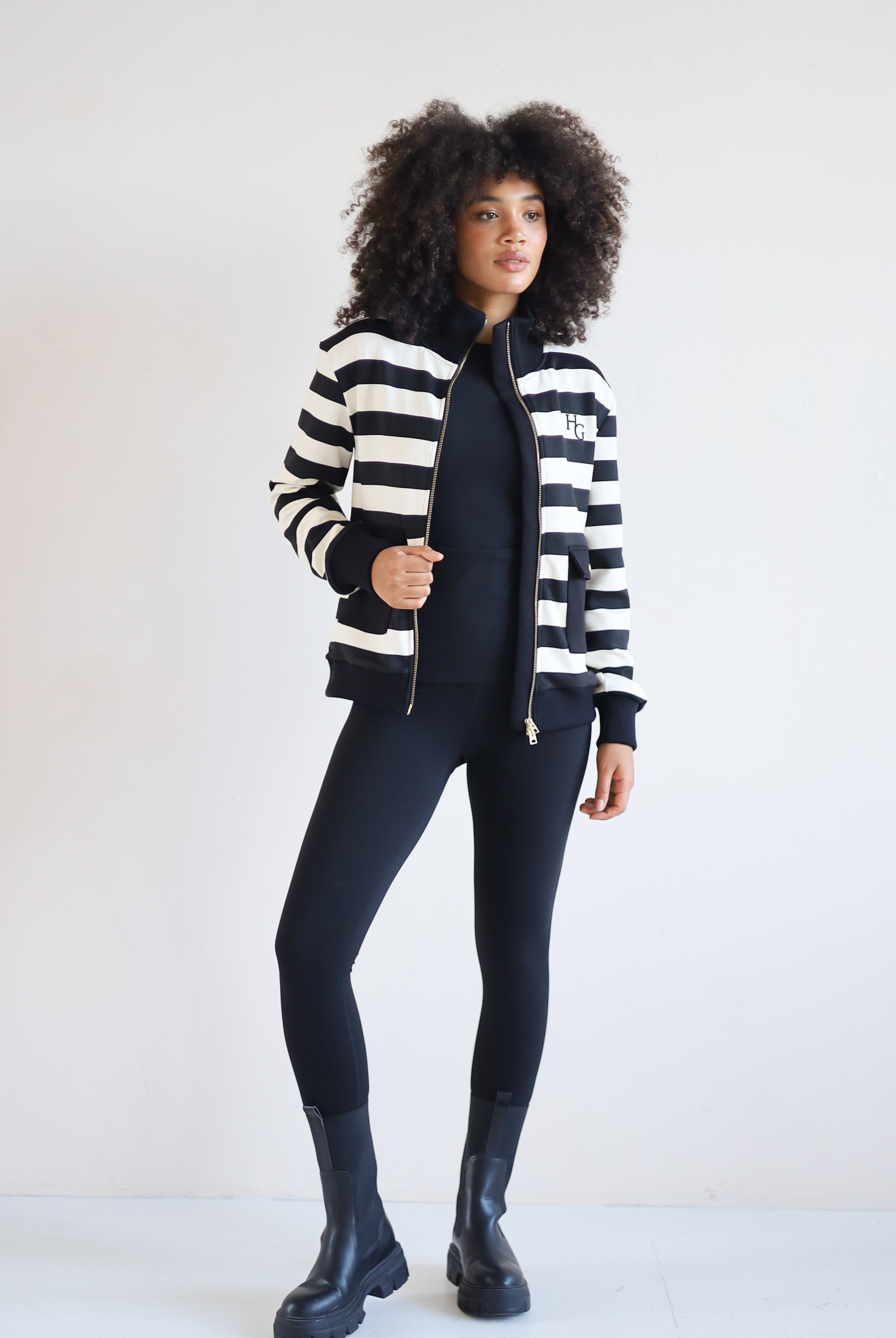 Black and white stripe cardigan from house of gravity