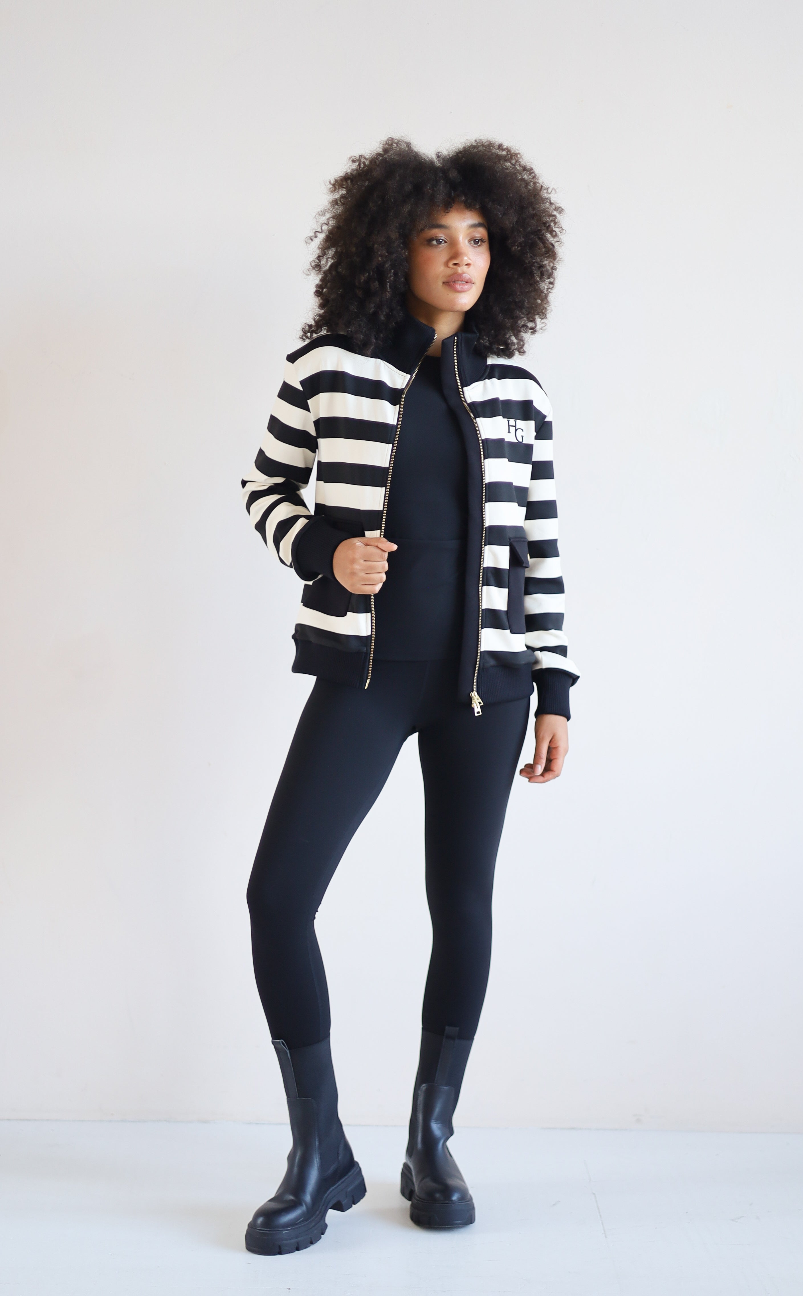 Black and white stripe cardigan from house of gravity
