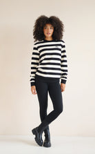 Black and white stripe sweater from house of gravity