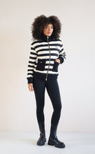 Black and white stripe cardigan from house of gravity