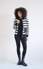 Black and white stripe cardigan from house of gravity