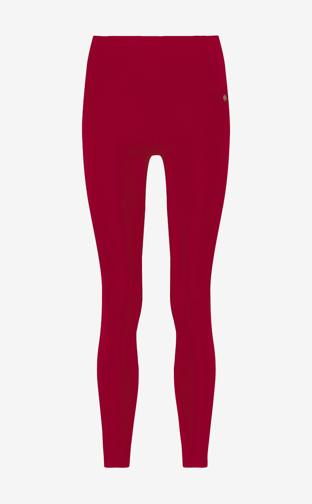 Red leggings on a white background