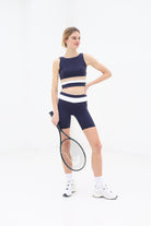 houseofgravitybikershortdeepbluexwhitexsand